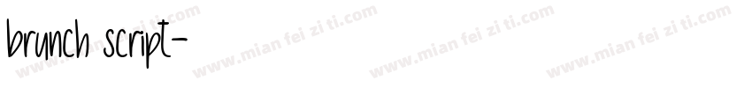 brunch script字体转换